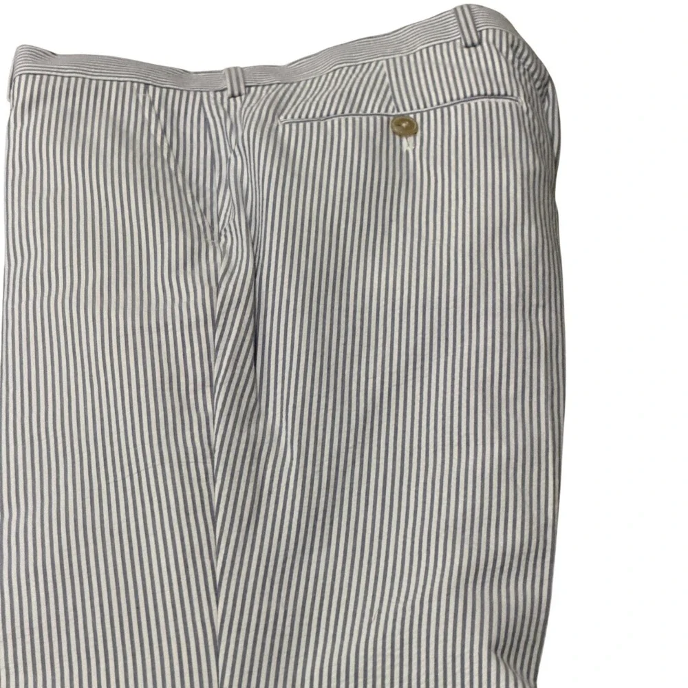 JOS A BANK 1905 Mens Spring Seersucker Stripe Blazer And Pants Suit Set 36S‎ 30W